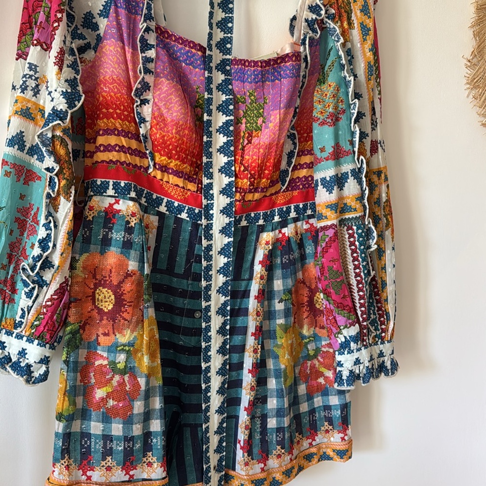 FARM Rio Multicolor Patchwork Jumpsuit - Picture 5 of 5